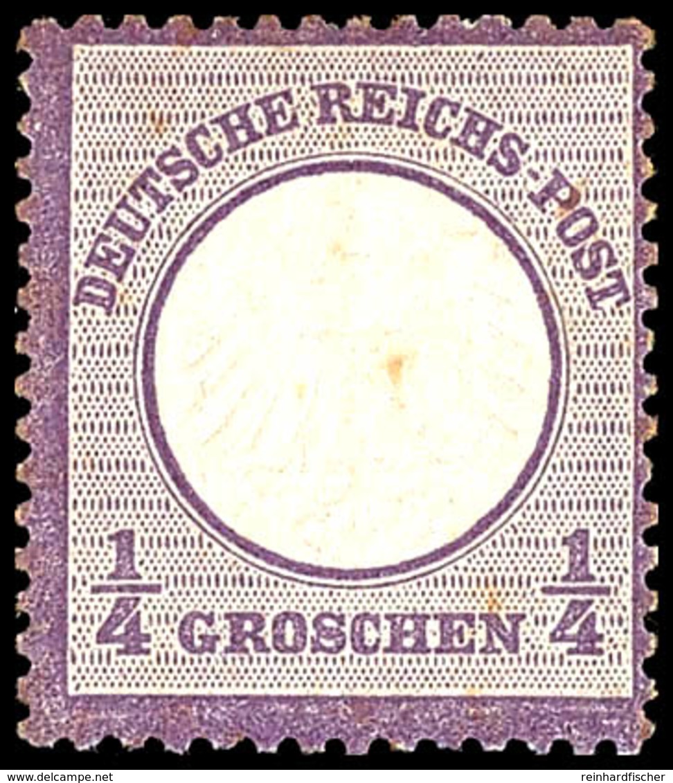 1/4 Groschen Kleiner Schild Grauviolett, Ungebraucht Mit Originalgummierung, Bis Auf Leichte Altersspuren In Einwandfrei - Other & Unclassified