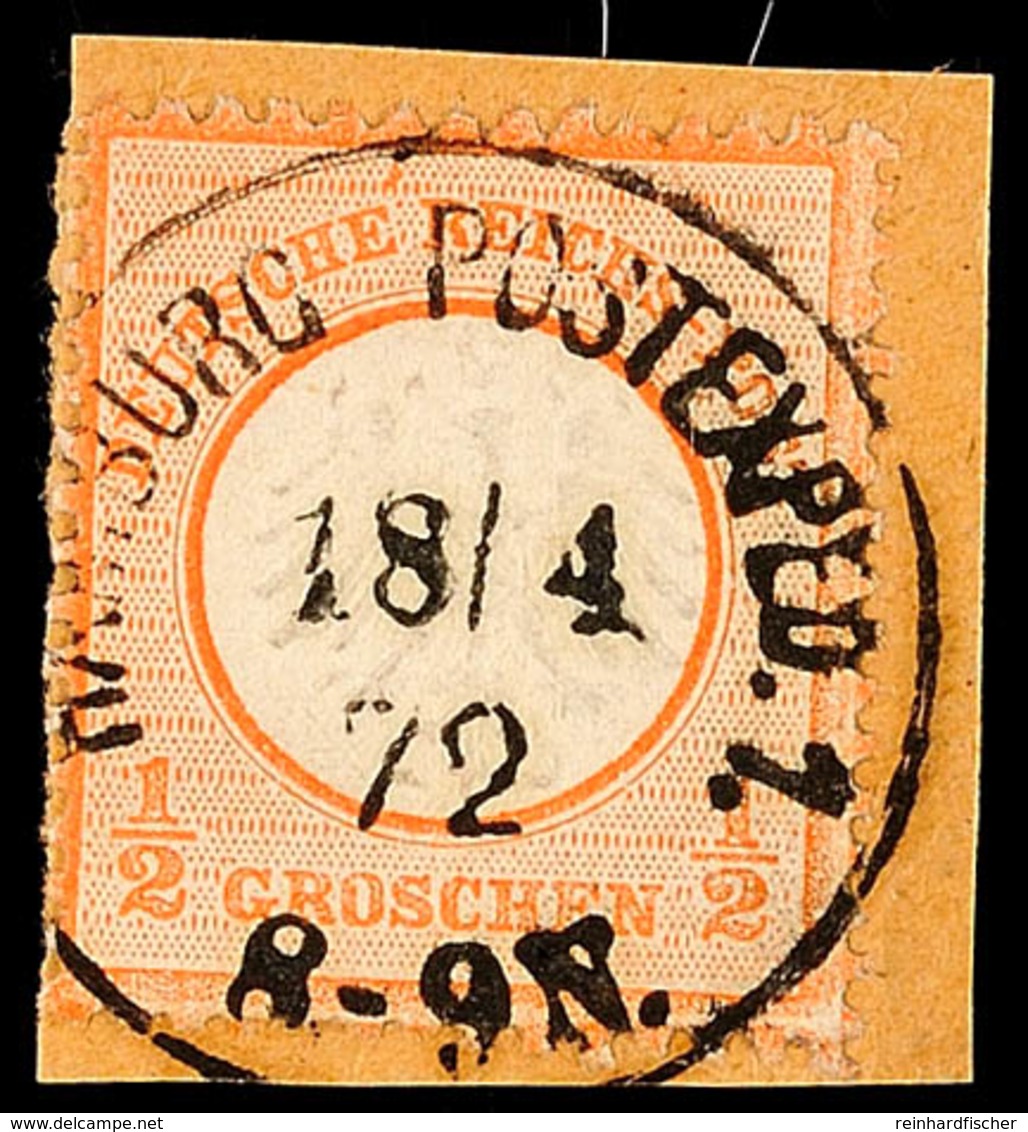 1/3 Gr. Zinnober, Prachtbriefstück Mit K1 "HAMBURG POSTEXPED.1. 18/4 72", Gepr. Sommer BPP, Katalog: 3 BS - Other & Unclassified