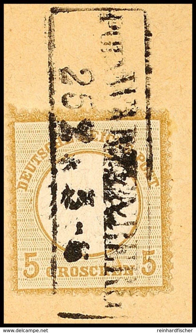 5 Gr. Braun Mit Ra2 "POM. WARTENBERG 25.2.", Auf Briefstück, Tadellos, Mi. 120,-, Katalog: 6 BS - Other & Unclassified