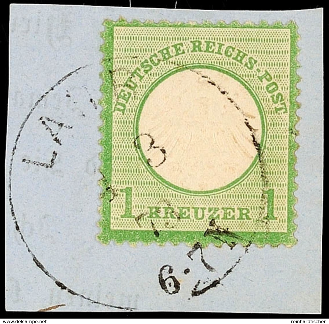 1 Kr. Grausmaragdgrün, Prachtbriefstück Mit Vollem Großen K1 "LAHR", Gepr. Krug BPP, Mi. 70.-, Katalog: 7 BS - Other & Unclassified