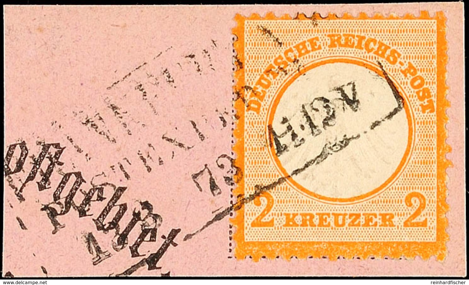 2 Kr. Orange Mit Ra3 "FRANKFURT A.M./ POSTEXPED/ 13.3.73", Auf Briefstück, Tadellos, Gepr. Krug BPP, Mi. 250,-, Katalog: - Other & Unclassified