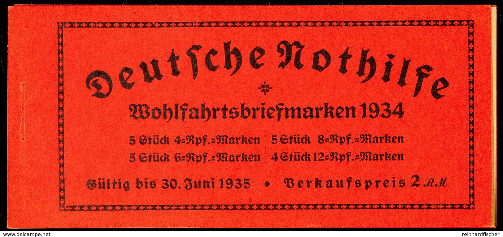 Stände 1934, Markenheftchendeckel Seite 1/4 Und Zwischenblatt, Katalog: MH40 - Postzegelboekjes