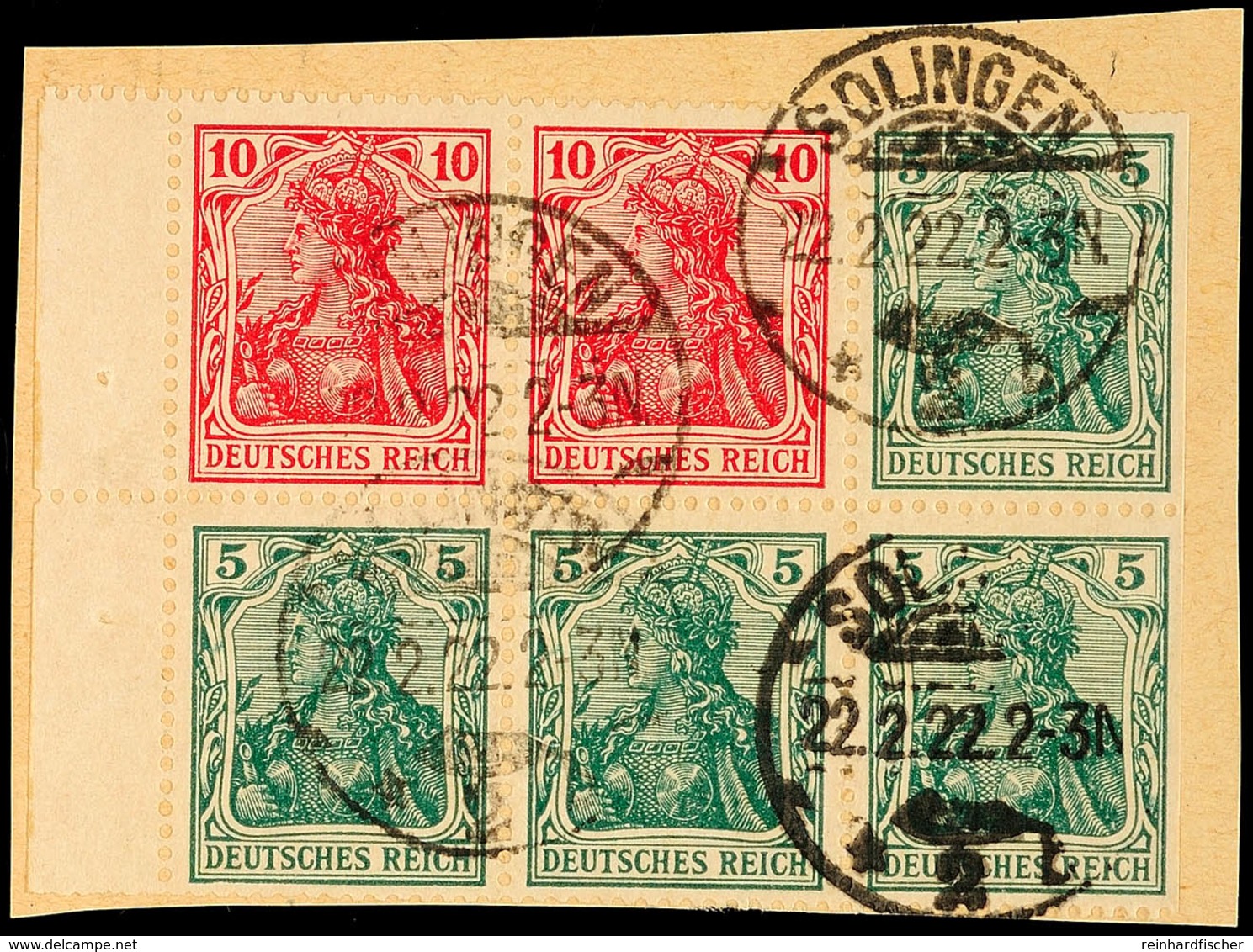 Heftchenblatt 23aaA Auf Briefstück Mit Rand (Mi. 176.-), Katalog: H.-Bl.23aaA BS - Andere & Zonder Classificatie