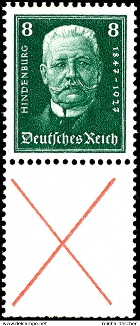 8+X, Hindenburgspende 1927,  Senkrechter Zusammendruck Postfrisch, Mi. 180,-, Katalog: S37 ** - Andere & Zonder Classificatie