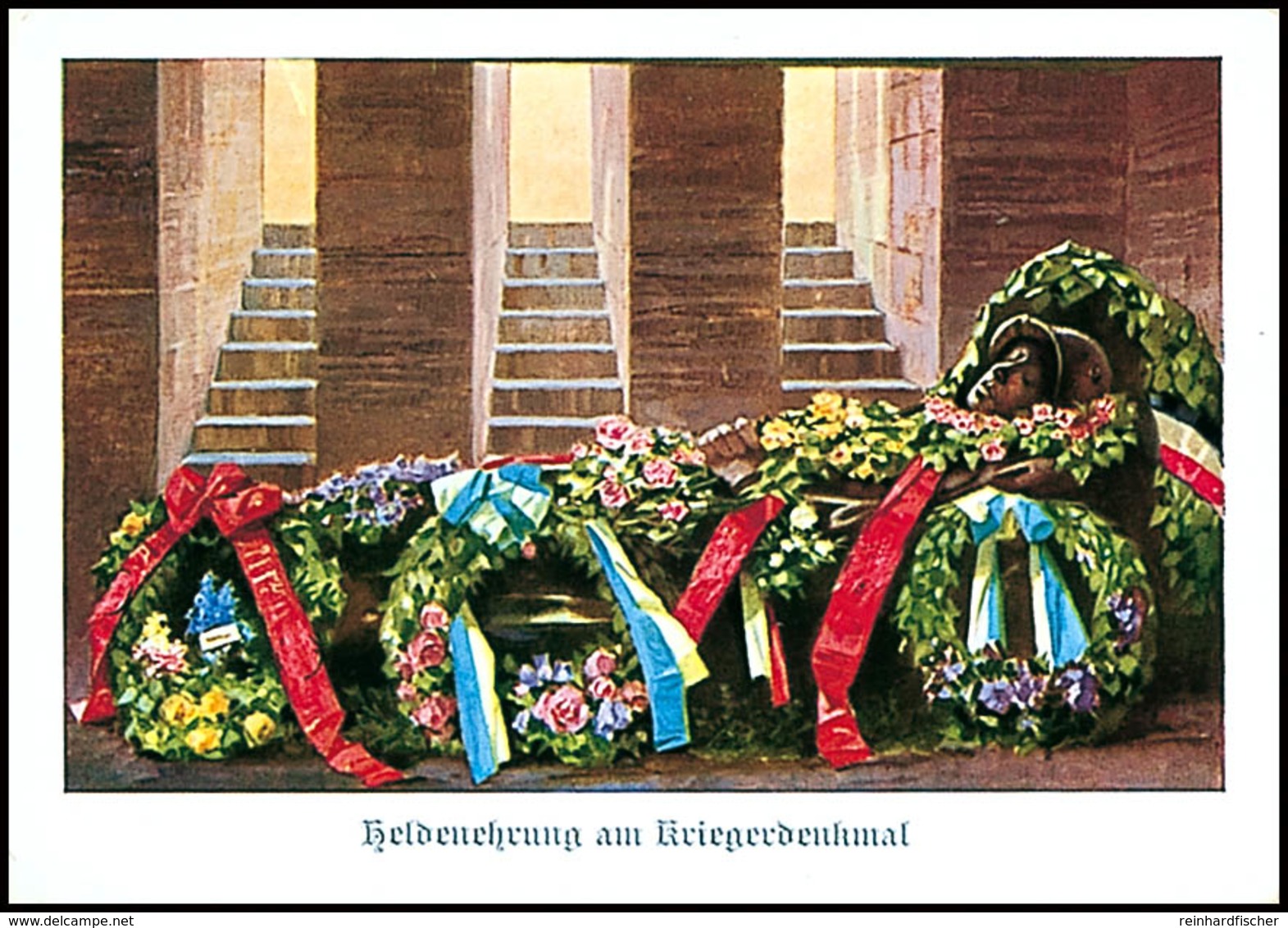 Kriegerdenkmal In München An Die Im I. Wk Gefallenen Helden, Color Karte, Tadellos Ungebraucht  BF - Andere & Zonder Classificatie