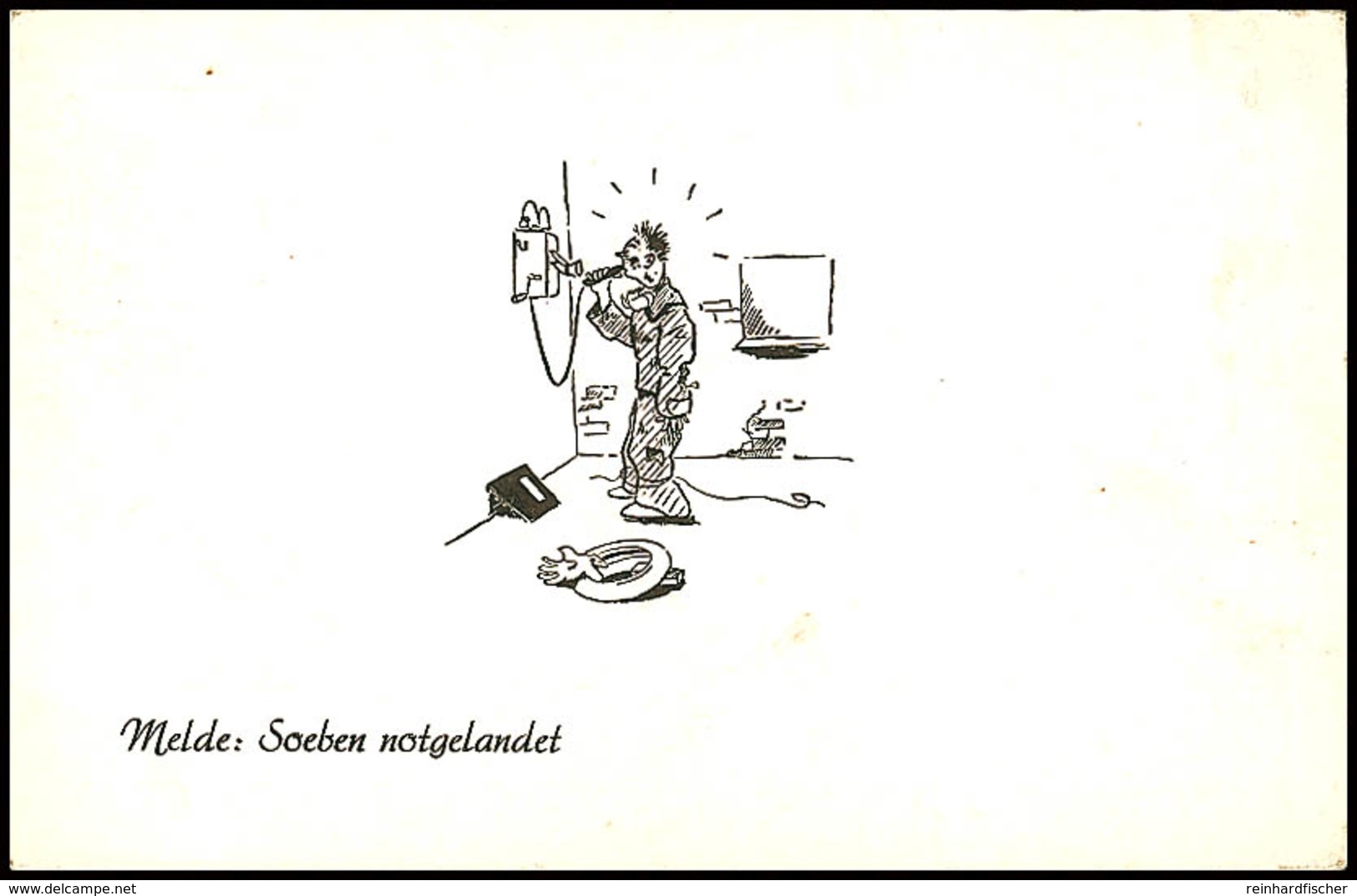 1941, Melde: Soeben Notgelandet, S/w Jux-Karte, Per Feldpost Aus Augsburg (Rot Kreuz Maschi.-Werbestpl.) Nach Wien Gelau - Other & Unclassified
