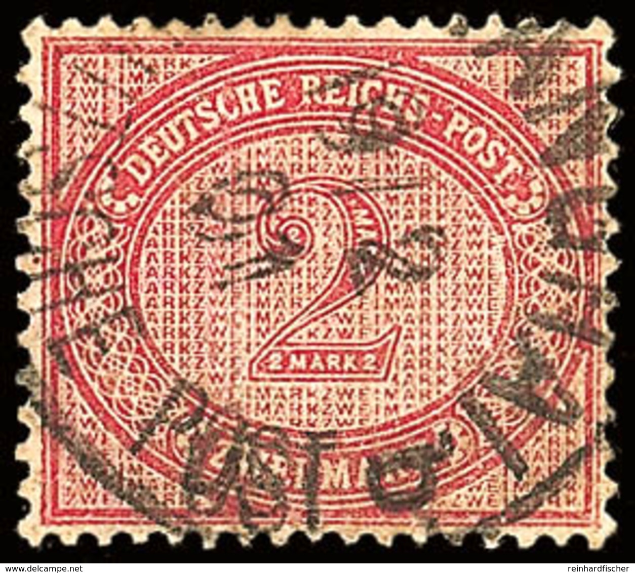 2 Mark Braunpurpur, Gestempeltes Bedarfsstück (falzhell) Mit K1 SHANGHAI DP B 19.2.01 (Steuer 120,-), Katalog: V37e O - China (kantoren)