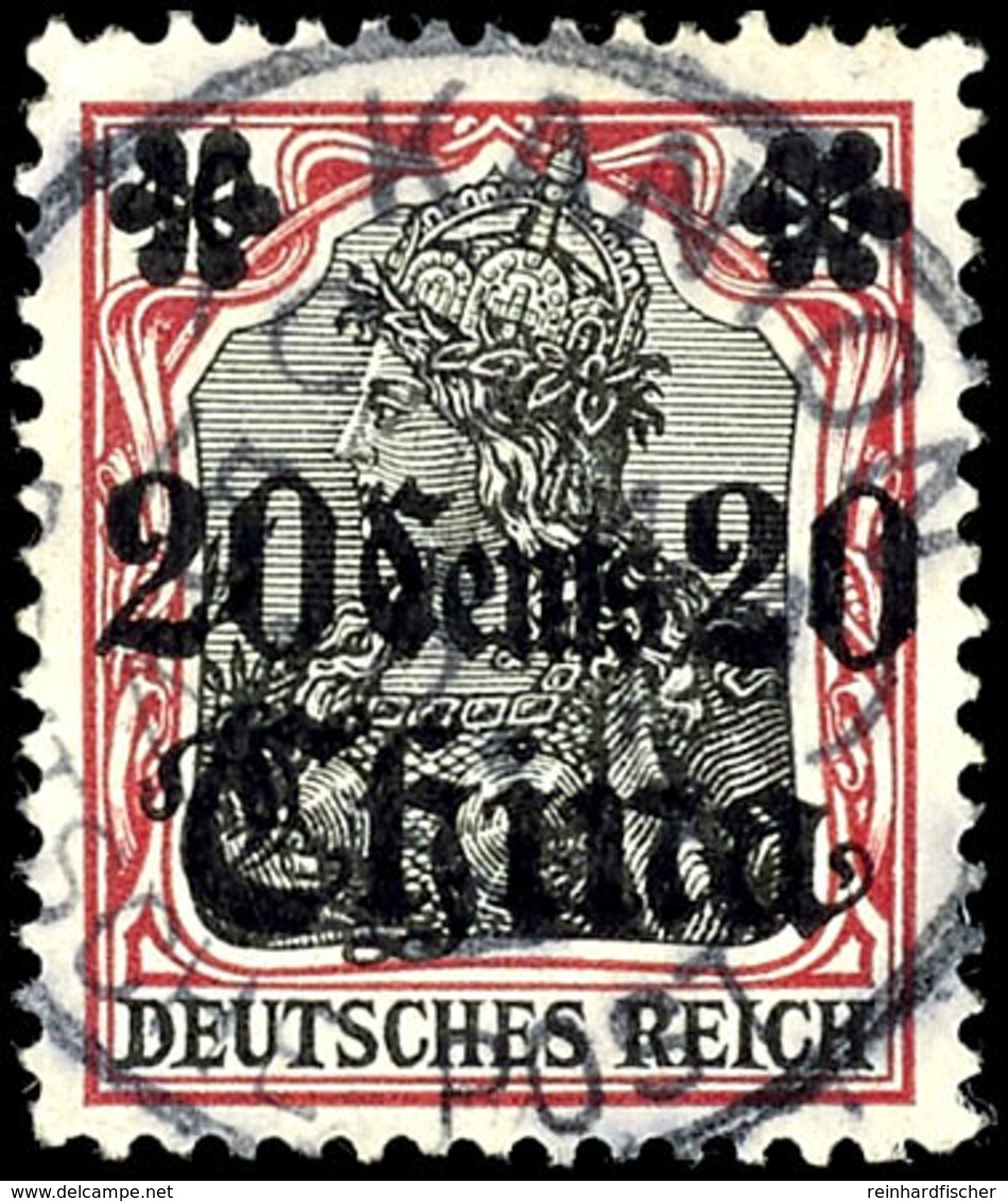 KANTON 15.6.14, Klar Und Zentr. Auf 20 C. Germania, Katalog: 42 O - China (kantoren)