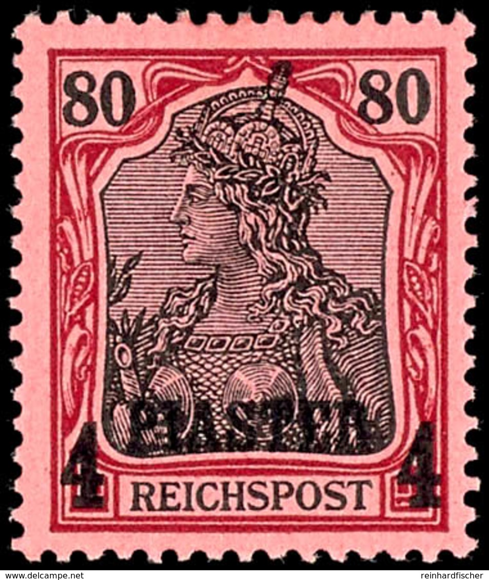 4 Piaster Auf 80 Pfennig, Postfrisch, Kabinett, Ohne Signatur, Michel 60,-, Katalog: 19I ** - Turkse Rijk (kantoren)