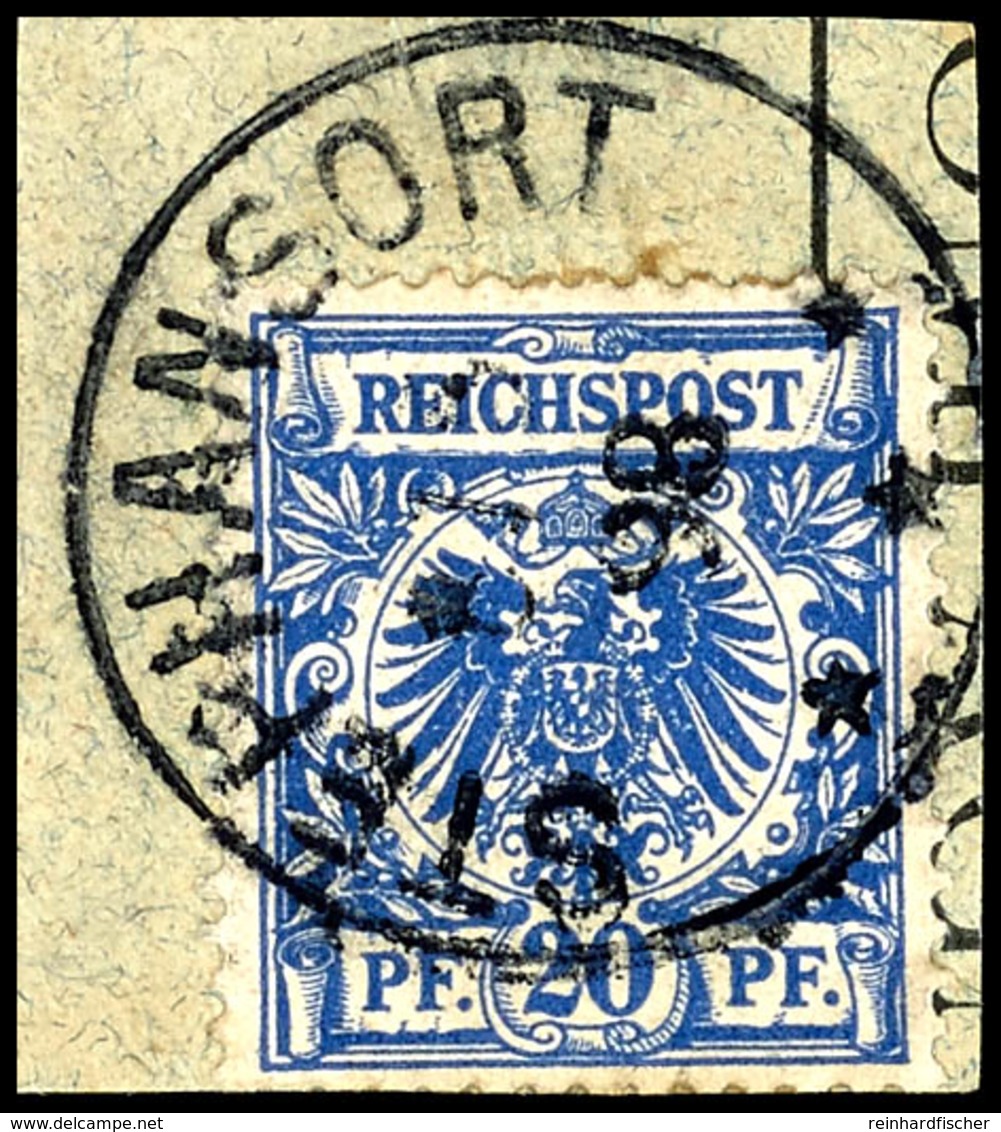 20 Pfg Krone/Adler, Stempel STEPHANSORT 8/- 98 (Monat Nicht Lesbar), Auf Briefstück. Am Unterrand Teils Scherenschnitt.  - Sonstige & Ohne Zuordnung