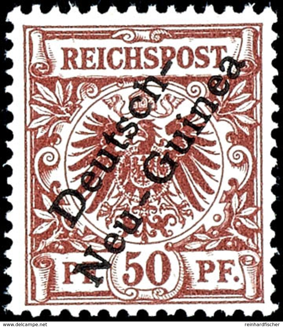 3 Bis 50 Pfennig, Postfrisch, Kabinett,  10 Pf. Gepr. Jäschke- Lantelme BPP, Michel 320,-, Katalog: 1/6 ** - Duits-Nieuw-Guinea