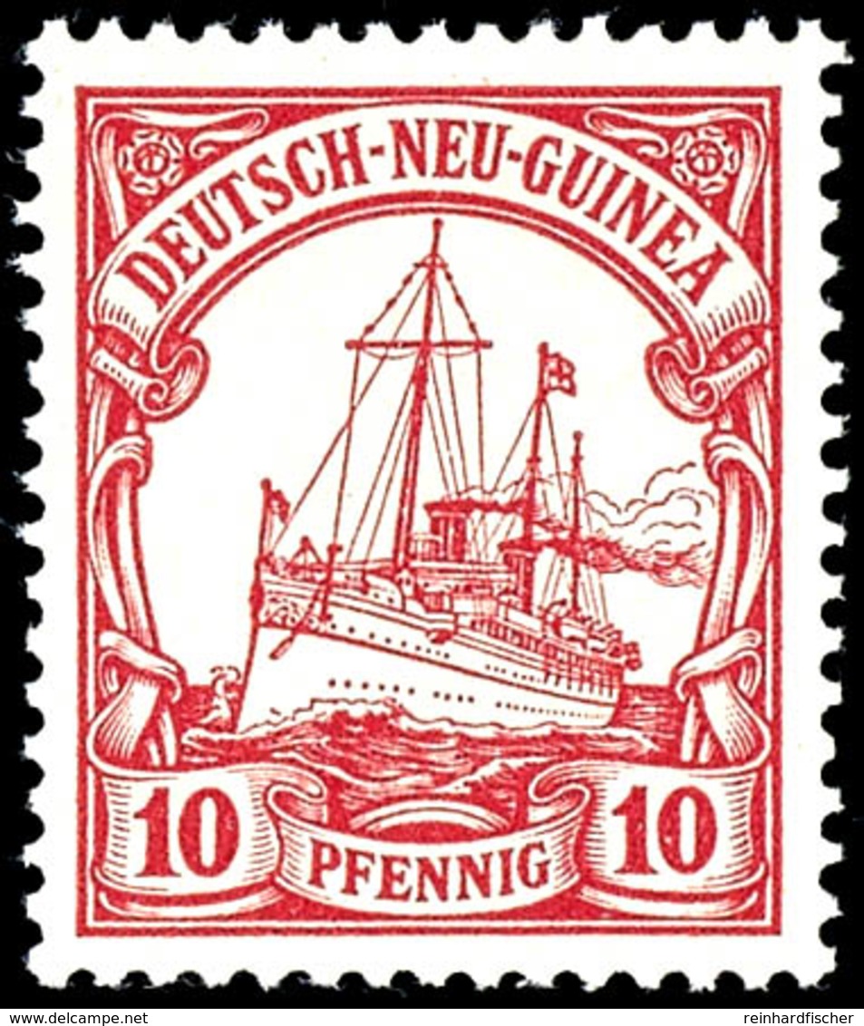 10 Pfennig Postfrisches Luxusstück, Ohne Signatur, Michel 80,-, Katalog: 9 ** - Duits-Nieuw-Guinea