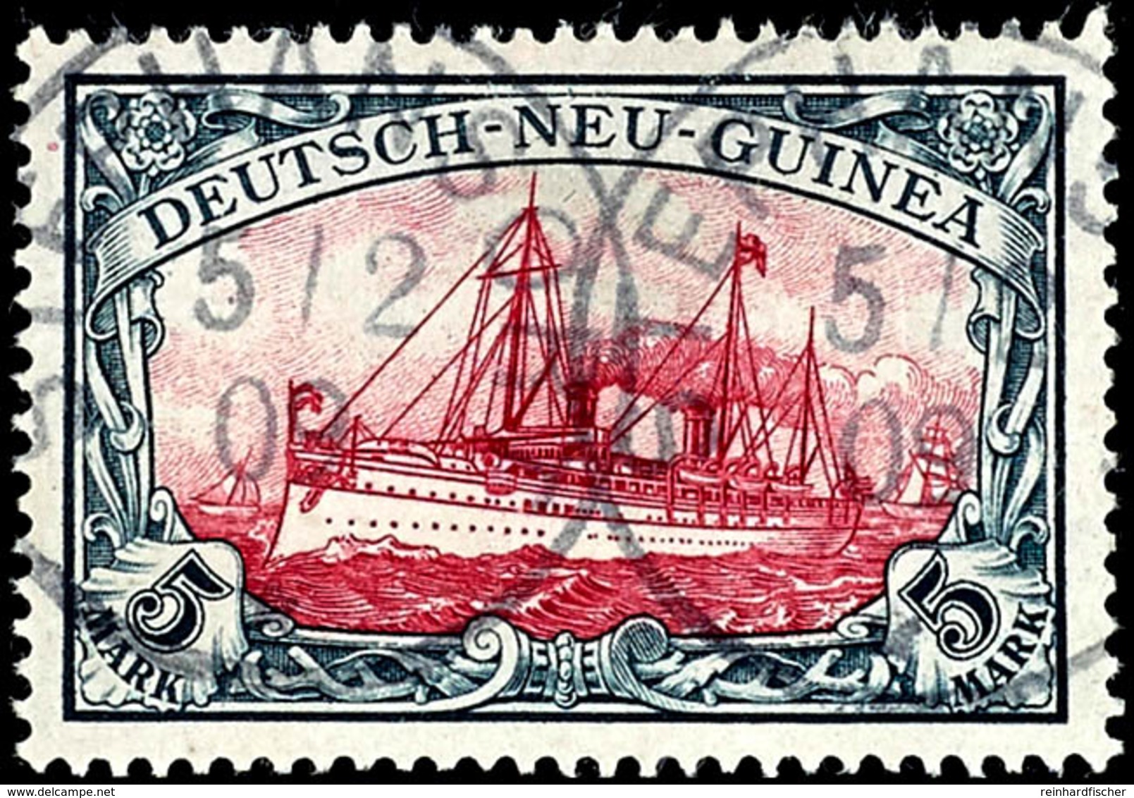 5 M. Kaiseryacht Ohne Wz., Zentrisch Gestempelt K1 "STEPHANSORT 5/2 09", Tadellose Erhaltung, Kabinett, Neues Fotoattest - Duits-Nieuw-Guinea