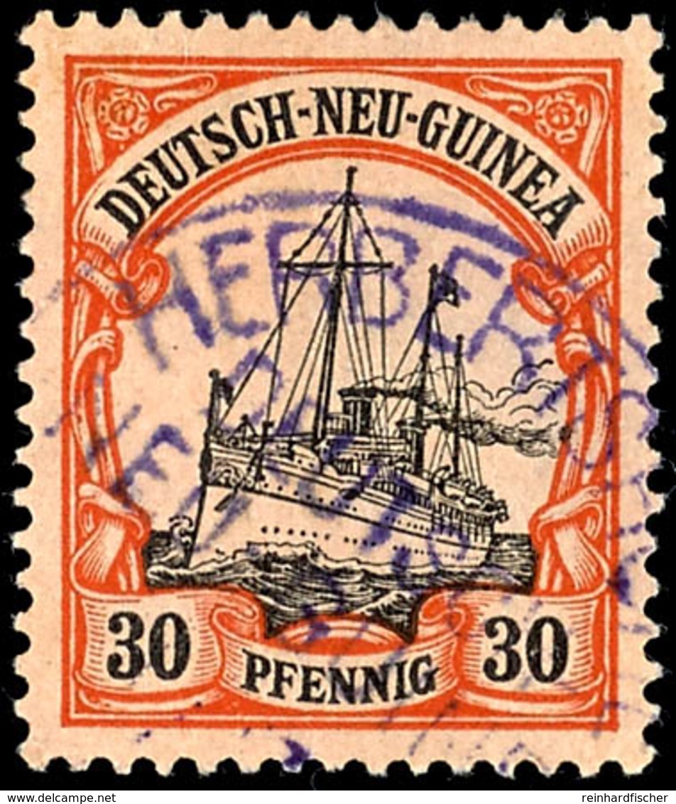 HERBERTSHÖHE Violett, Je Klar 20, 25 Und Pfg Schiffszeichnung, Katalog: 10/12 O - Duits-Nieuw-Guinea