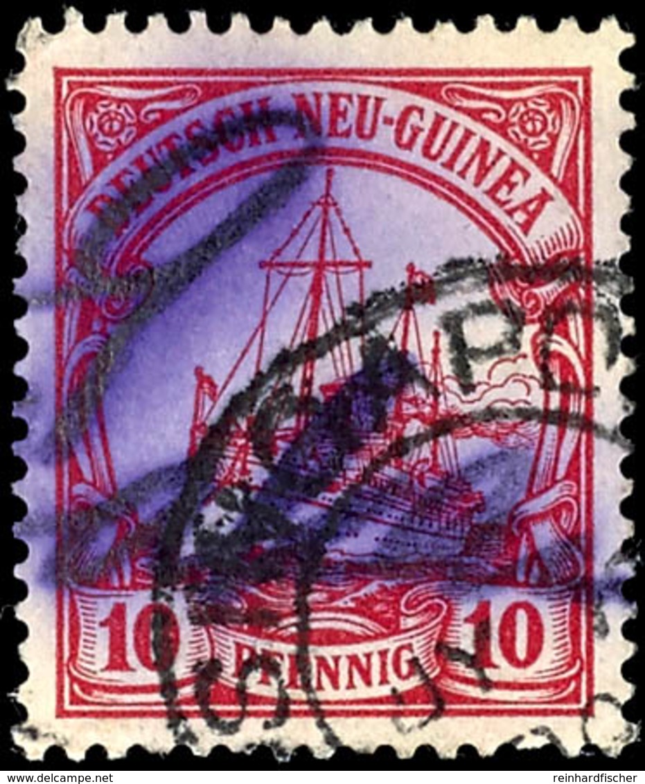10 Pfg Schiffszeichnung, Handschr. Und Nachträgliche Entwertung SINGAPORE, Katalog: 9 O - Other & Unclassified