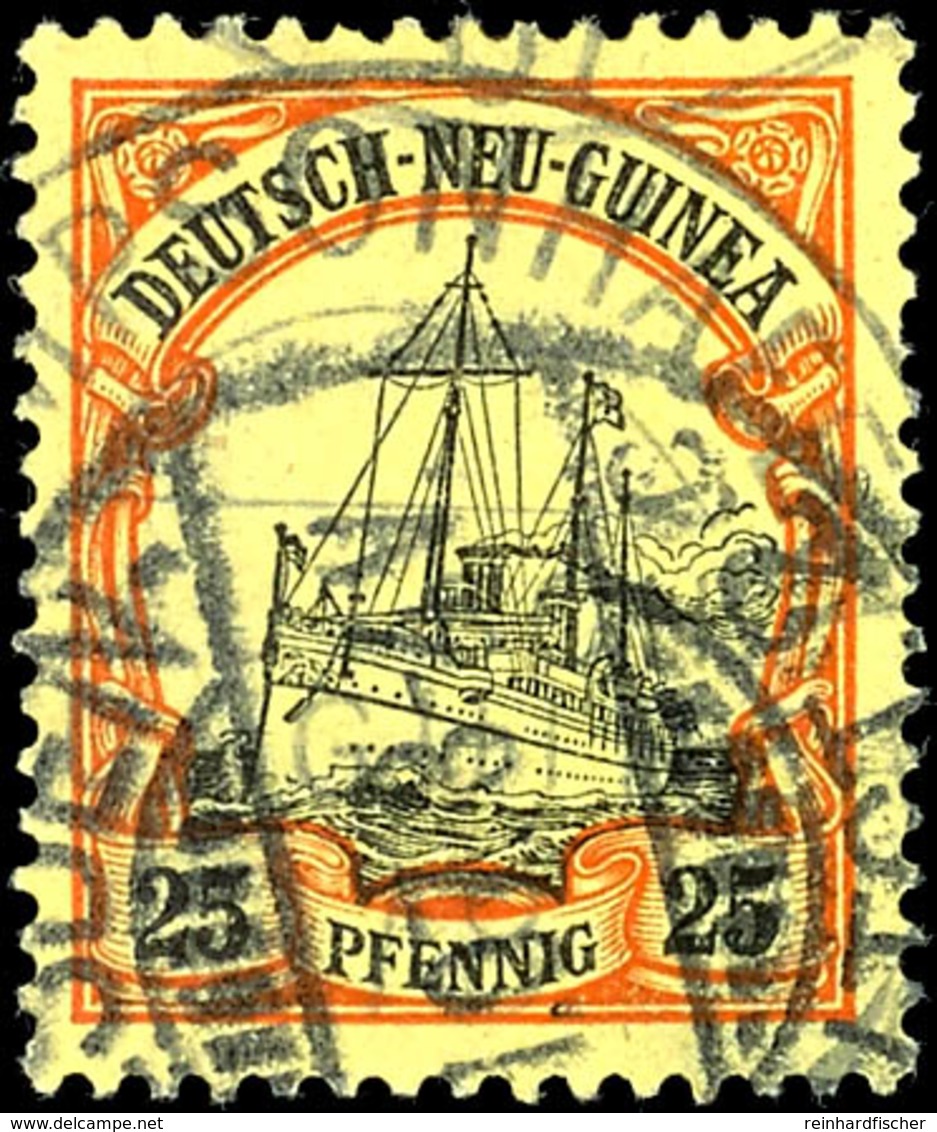 25 Pfg Schiffszeichnung, Zentr. Gest SIMPSONHAFEN Zusätzlich Ank.Stpl. Von DRESDEN, Katalog: 11 O - Andere & Zonder Classificatie