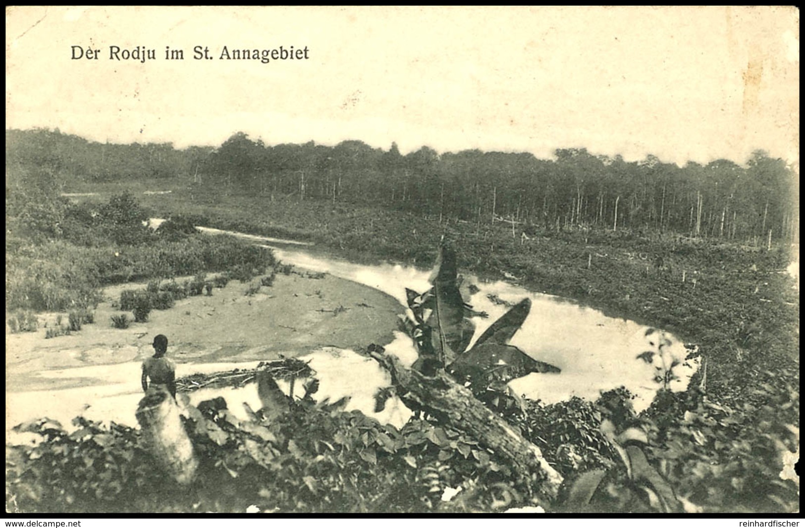 ST. ANNAGEBIET, 1913, 5 Pfg (2) Kaiseryacht , Stempel HERBERTSHÖHE DNG 24/11 13, Auf Seltener AK "Der Rodju Im St. Annag - Andere & Zonder Classificatie