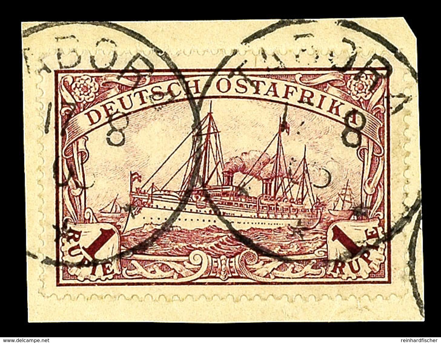 1 Rupie Kaiseryacht Tadellos Auf Briefstück, Mi. 70,.-, Katalog: 19 BS - Duits-Oost-Afrika