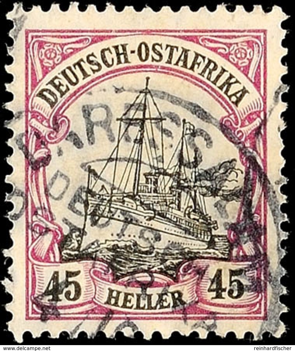 45 Heller Kaiseryacht, Tadellos Gestempelt, Mi. 70.-, Katalog: 36 O - Duits-Oost-Afrika