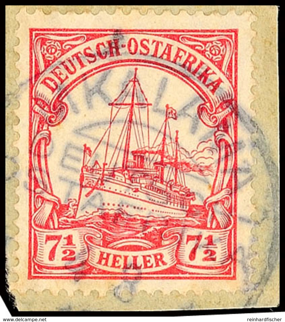 MKALAMA 4 8, Klar Auf Briefstück 7½ H. Kaiseryacht, Gepr. Bothe, Katalog: 32 BS - German East Africa