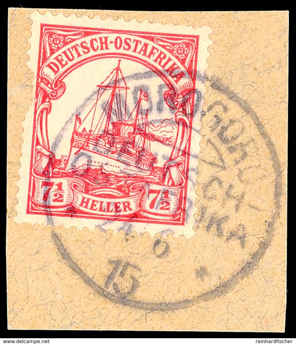 MOROGORO 24/6 15, Kriegdatum Klar Und Zentrisch Auf Briefstück 7½ Heller Kaiseryacht, Katalog: 32 BS - German East Africa