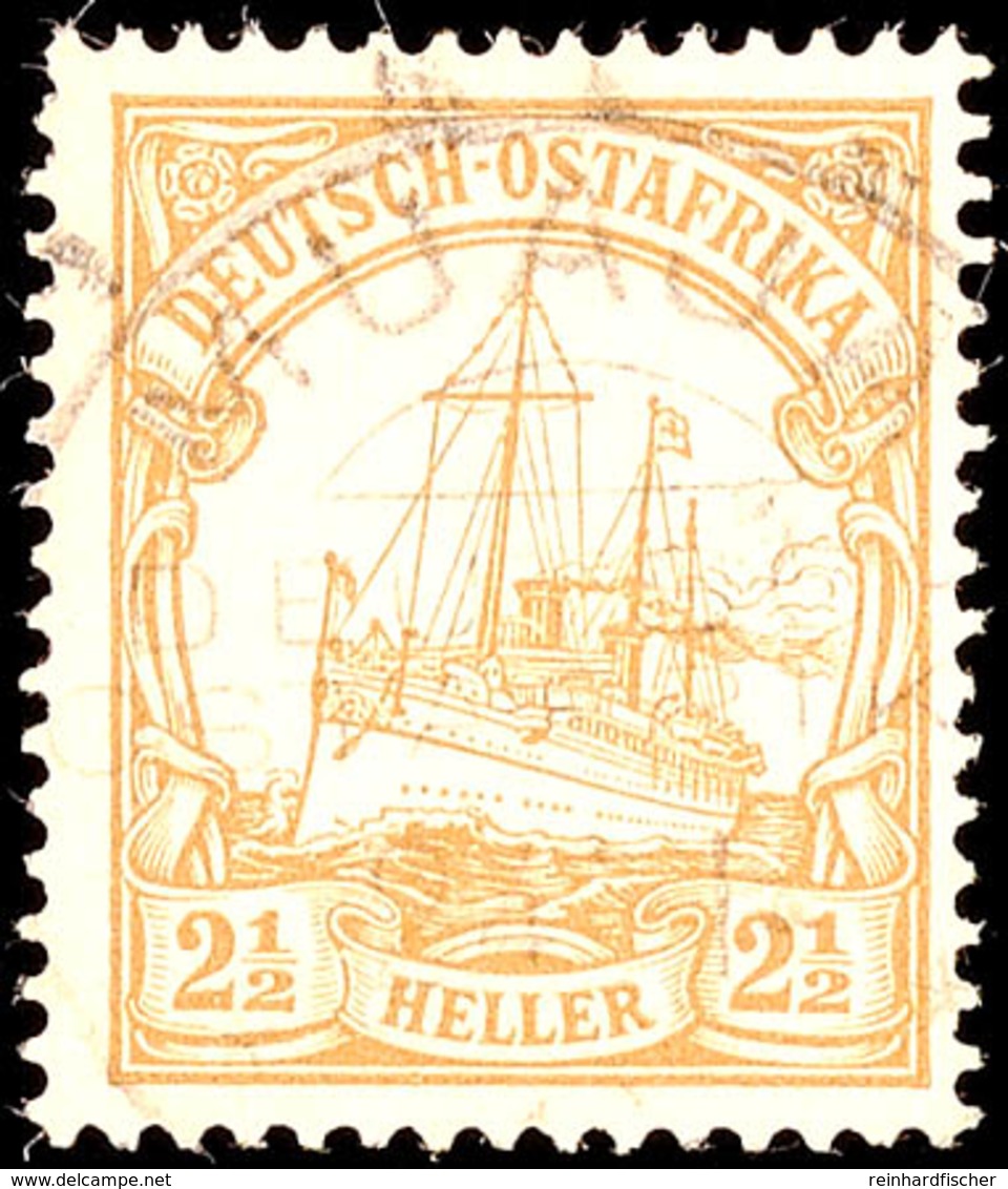 MUAJA 24 1, Zentrisch Zart Auf 2½ Heller Kaiseryacht (leichte Schürfung), Gepr. Pauligk BPP, Katalog: 22 O - German East Africa