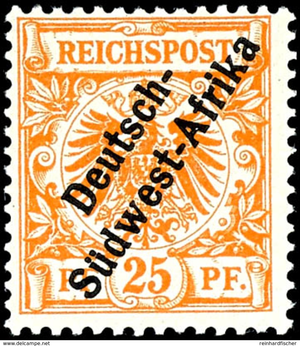 25 Pfg. Ungebraucht, Fotobefund Jäschke-L. BPP, Mi. 280.-, Katalog: Ia * - Duits-Zuidwest-Afrika