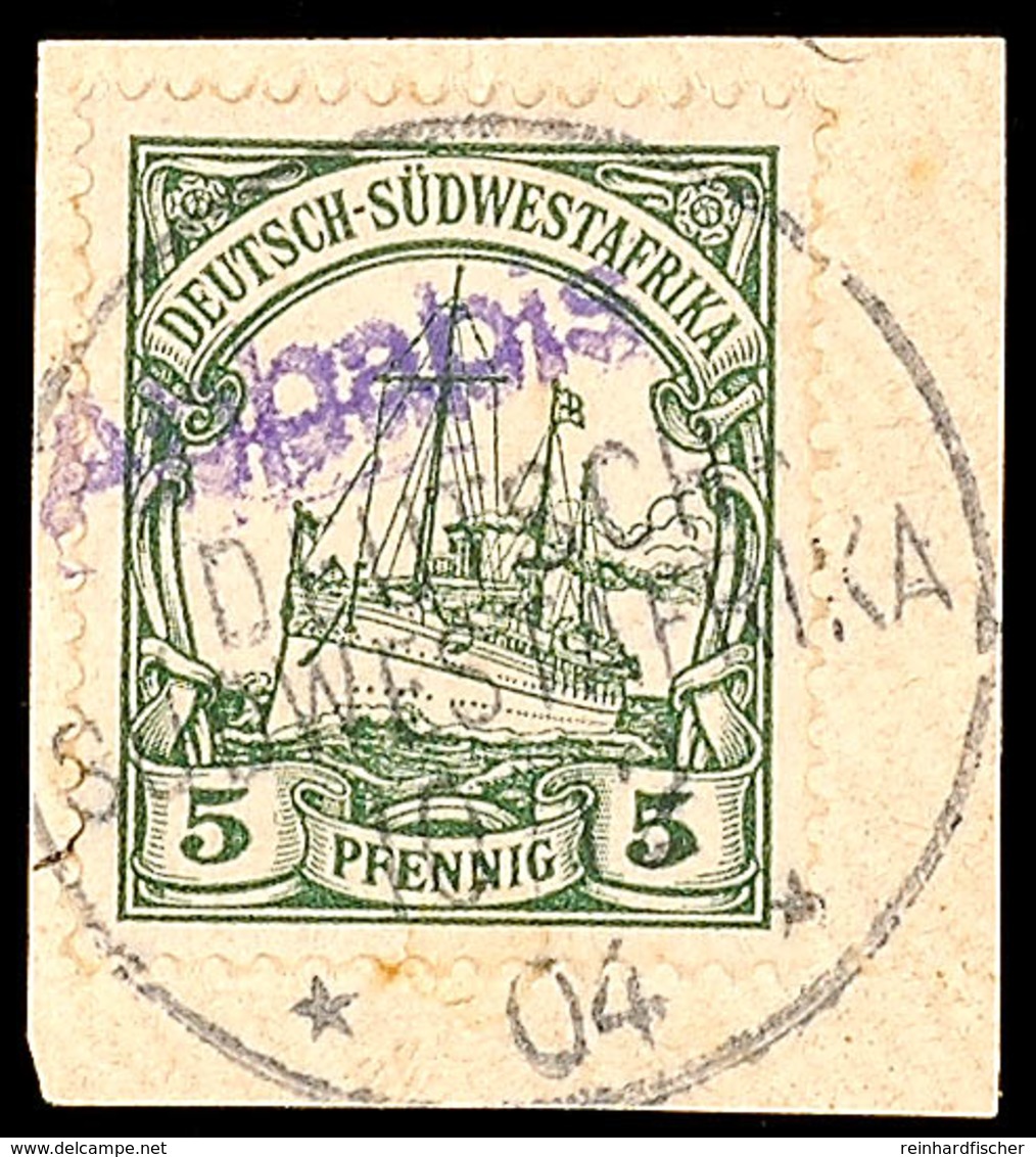 ABBABIS, Violetter L1 Klar Mit Wanderstempel Vom 10.12.04 Auf Prachtbriefstück Mit Mi.-Nr. 12, Katalog: 12 BS - Duits-Zuidwest-Afrika