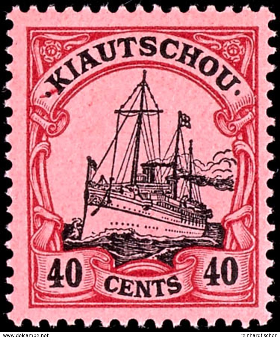 40 Cents Kaiseryacht, Tadellos Postfrisch, Unsigniert, Katalog: 23 ** - Kiaochow