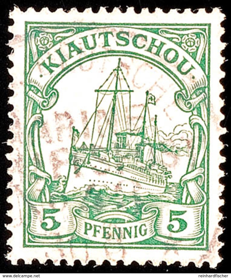 MARINE-SCHIFFSPOST No. 43, Teilstempel Auf 5 Pf. Kaiseryacht, Katalog: 6 O - Kiaochow