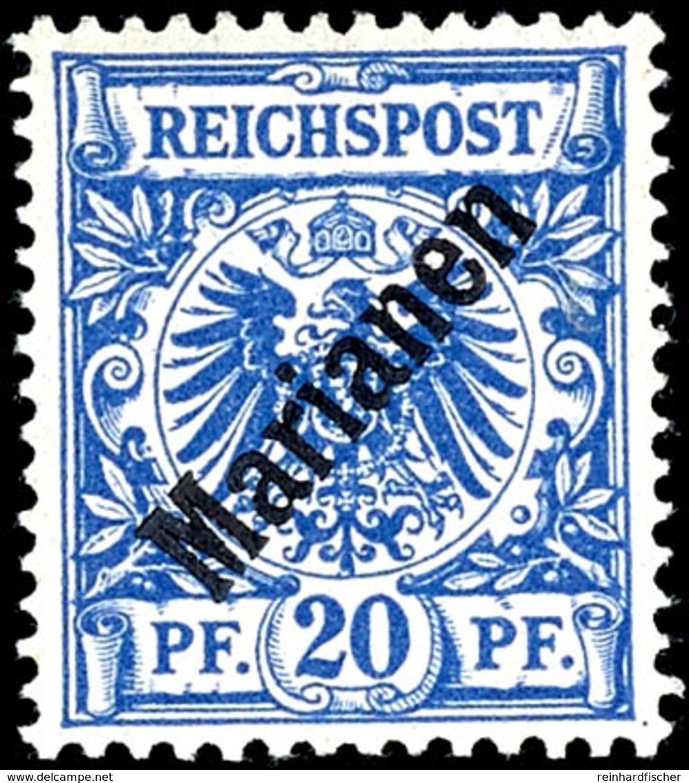 20 Pfg. Mit Diagonalem Aufdruck, Ungebraucht, Gepr. Bothe BPP, Mi. 220.-, Katalog: 4I * - Marianen