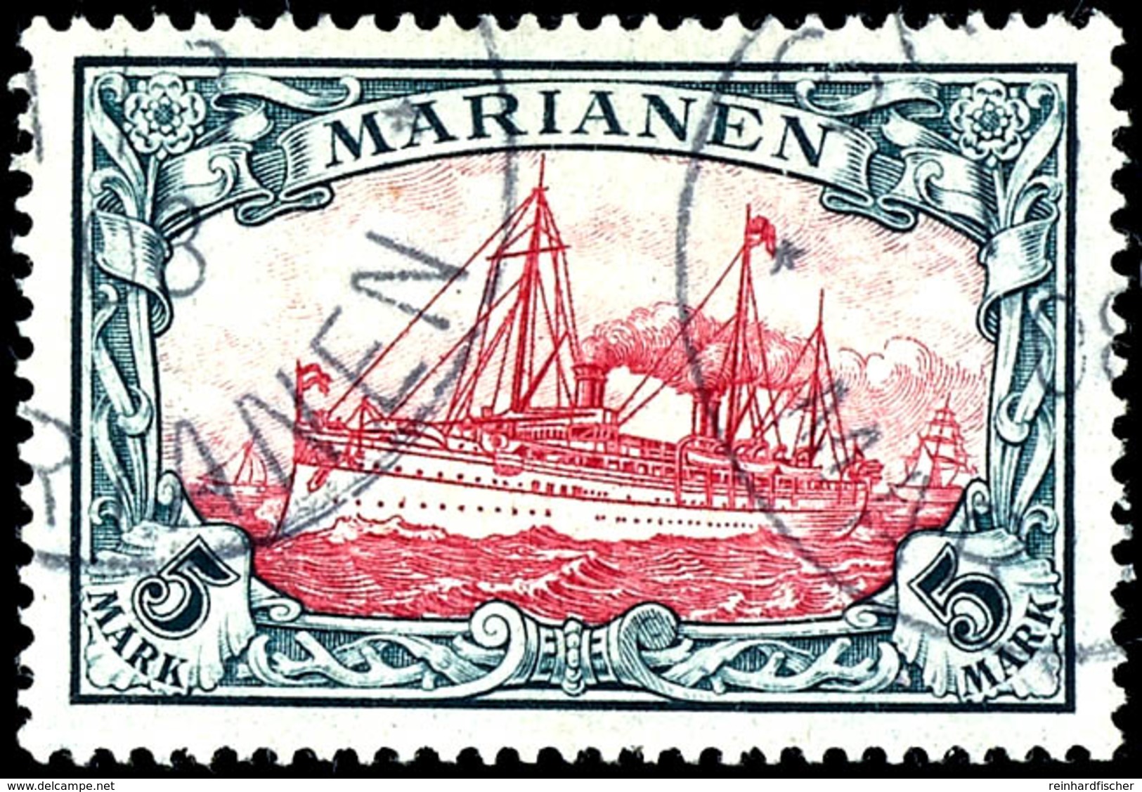 3 Pfennig Bis 5 Mark, 2 Werte Gestempelt, Sonst Briefstücke, Kabinett, Ab 20 Pfennig Gepr. R.F.Steuer BPP, Fischer PFH,  - Mariana Islands