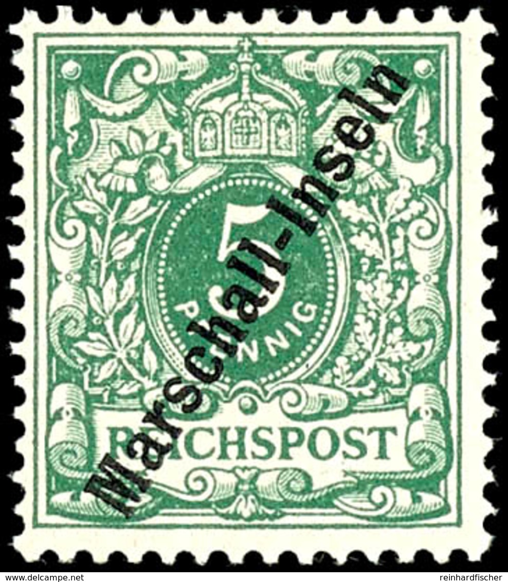 5 Pfennig Berliner- Ausgabe, Sauber Ungebraucht, Gepr. Bothe, Michel 150,-, Katalog: 2II * - Marshall-Inseln