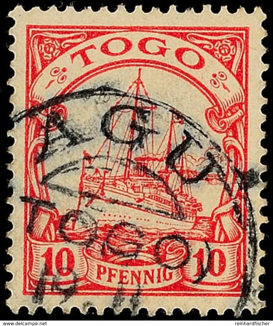 AGU 19.11, Klar Auf 10 Pfg Kaiseryacht, Katalog: 9 O - Togo