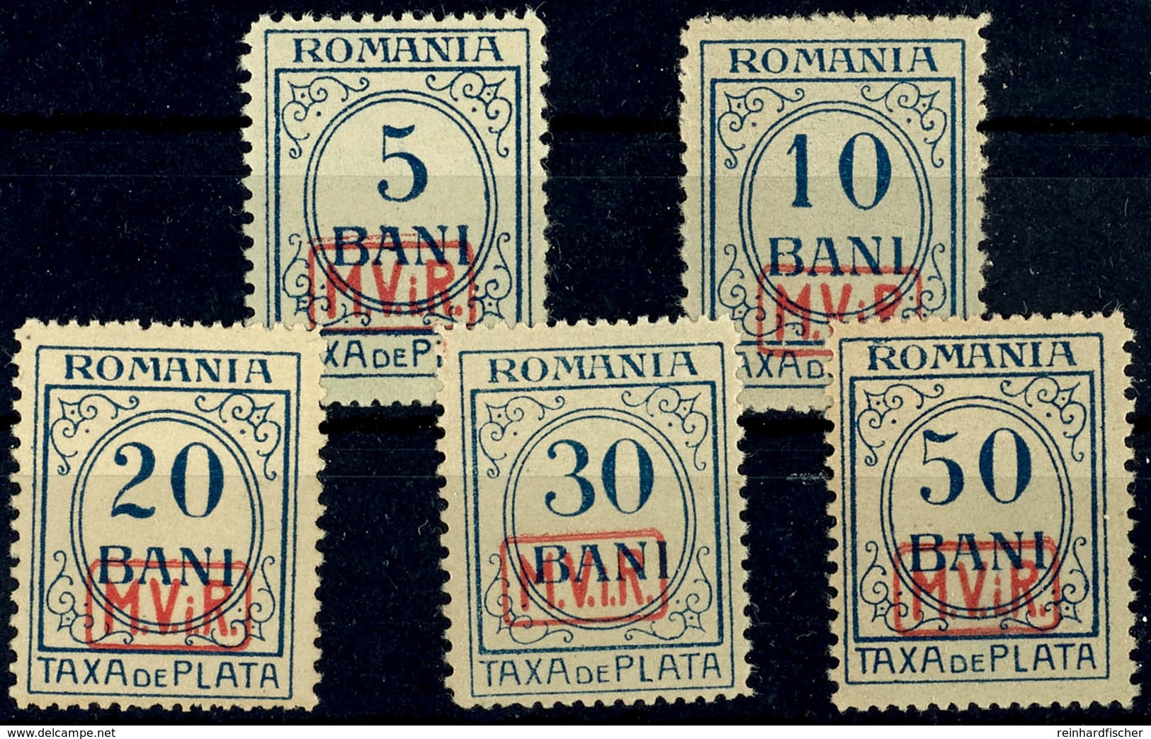 5 Bani - 50 Bani Portomarken, Tadellos Postfrisch Mit Der Für Diese Ausgabe üblichen Gummierung, Mi. 400.-, Katalog: 1/5 - Other & Unclassified