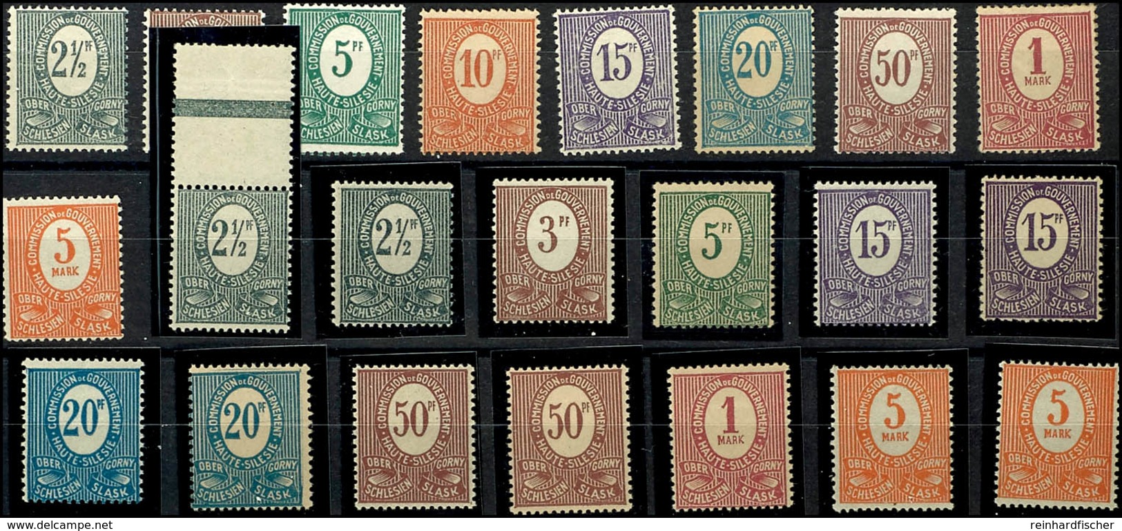 2 1/2 Pf Bis 5 Mark Mit Allen A, B (und C-) Farben Tadellos Postfrisch Komplett, Teils Gepr. Gruber BPP, Mi. 243,50, Kat - Other & Unclassified