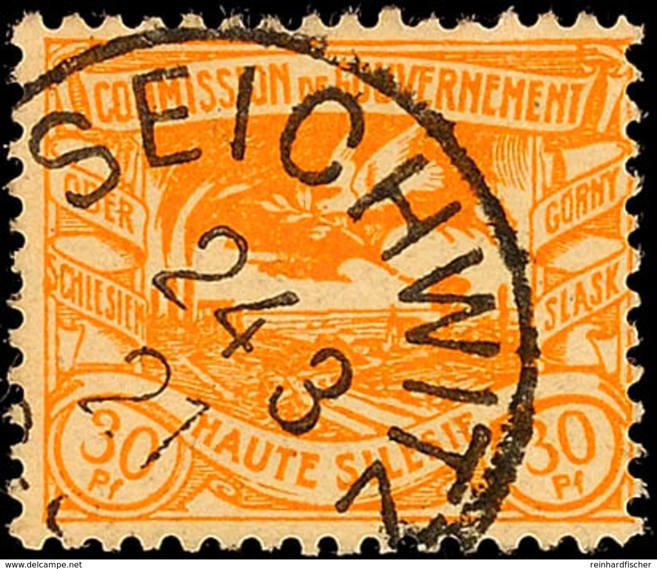 "SEICHWITZ 24 3 21", Einkreisstempel, Klar Auf 30 Pfg Hüttenwerke, Stempelbewertung 50 P., Katalog: 20 O - Andere & Zonder Classificatie