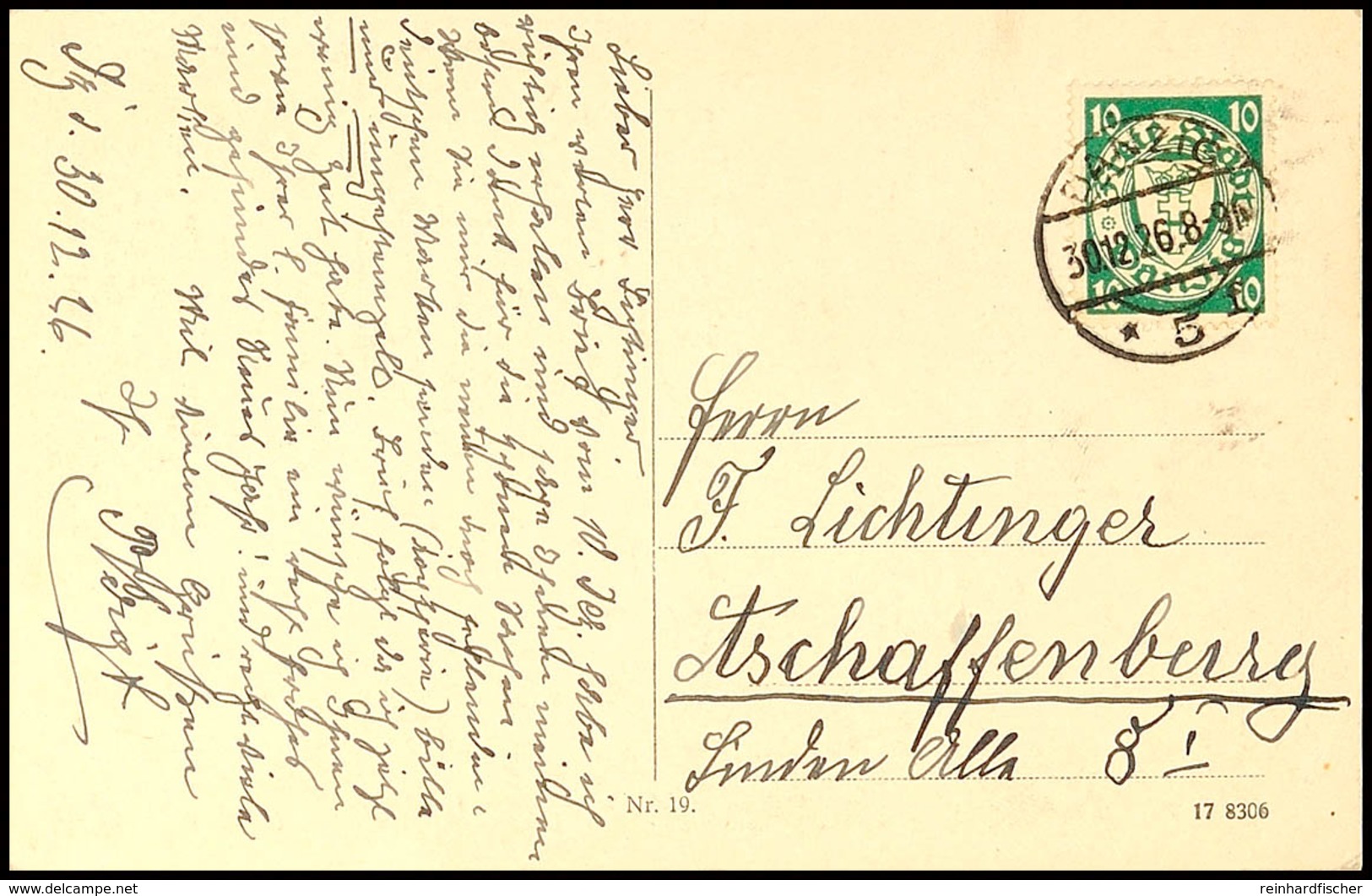 DANZIG, "Grosse Allee", 1926, S/w, I/II  BF - Andere & Zonder Classificatie