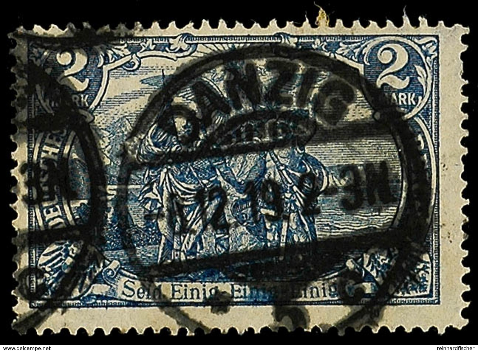 DANZIG 5c, Abstempelung 5.12.1919, Klar A. 2 RM, (Marke Ein Zahn 1/2), Katalog: DR 95BII O - Andere & Zonder Classificatie