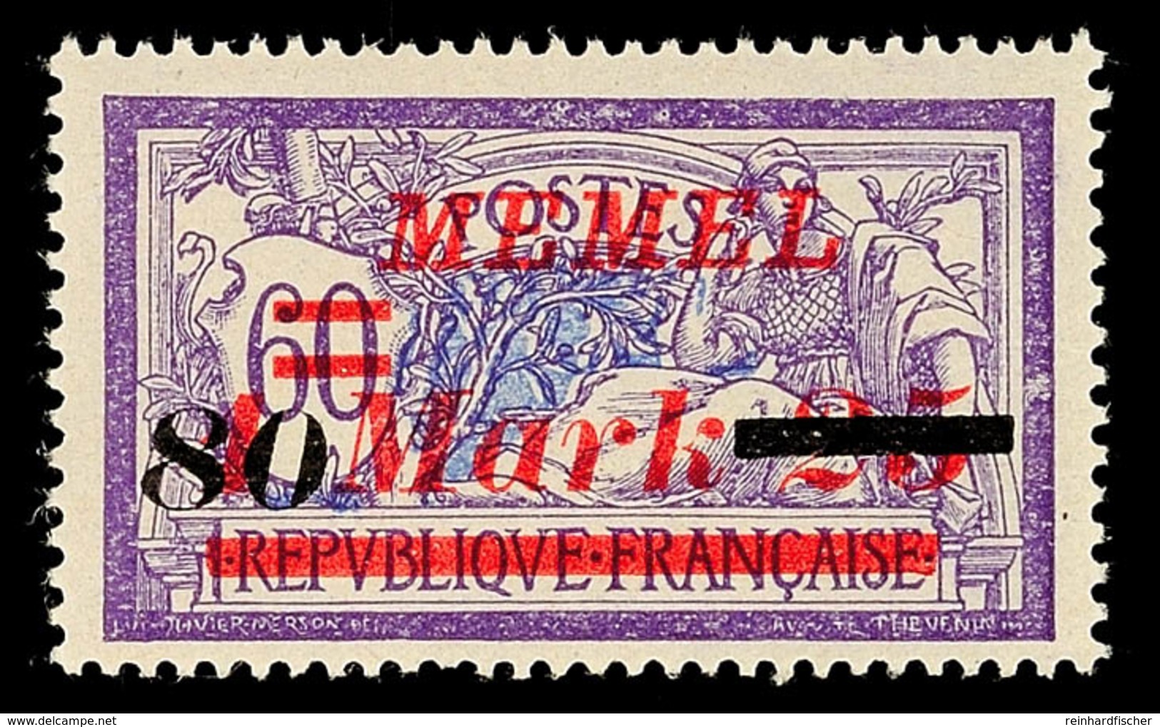 80 Auf 1,25 M Auf 60 C Mit Aufdruckfehler II Tadellos Postfrisch, Mi. 80.-, Katalog: 120II ** - Klaipeda 1923