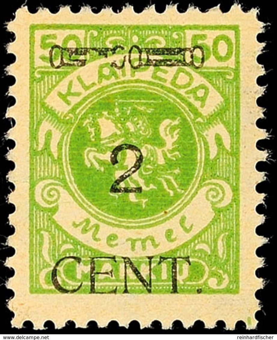 2 C Auf 50 M In Type IV Mit PF I Tadellos Ungebraucht, Katalog: 177IVPFI * - Klaipeda 1923