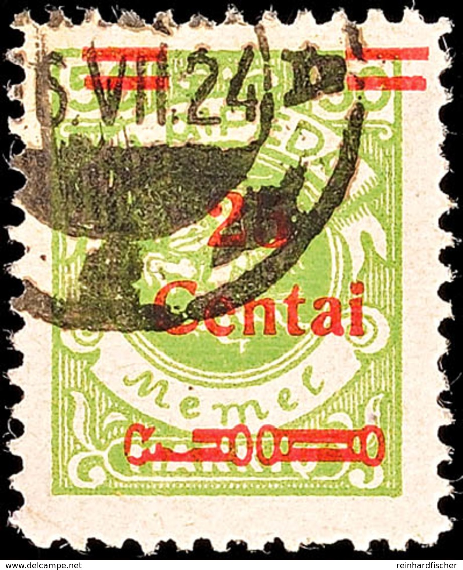 25 C Auf 50 M In Type III Mit PFVIII Gestempelt Min. Erh. Gepr. Klein, Mi. 400,-, Katalog: 218IIIPFVIII O - Klaipeda 1923