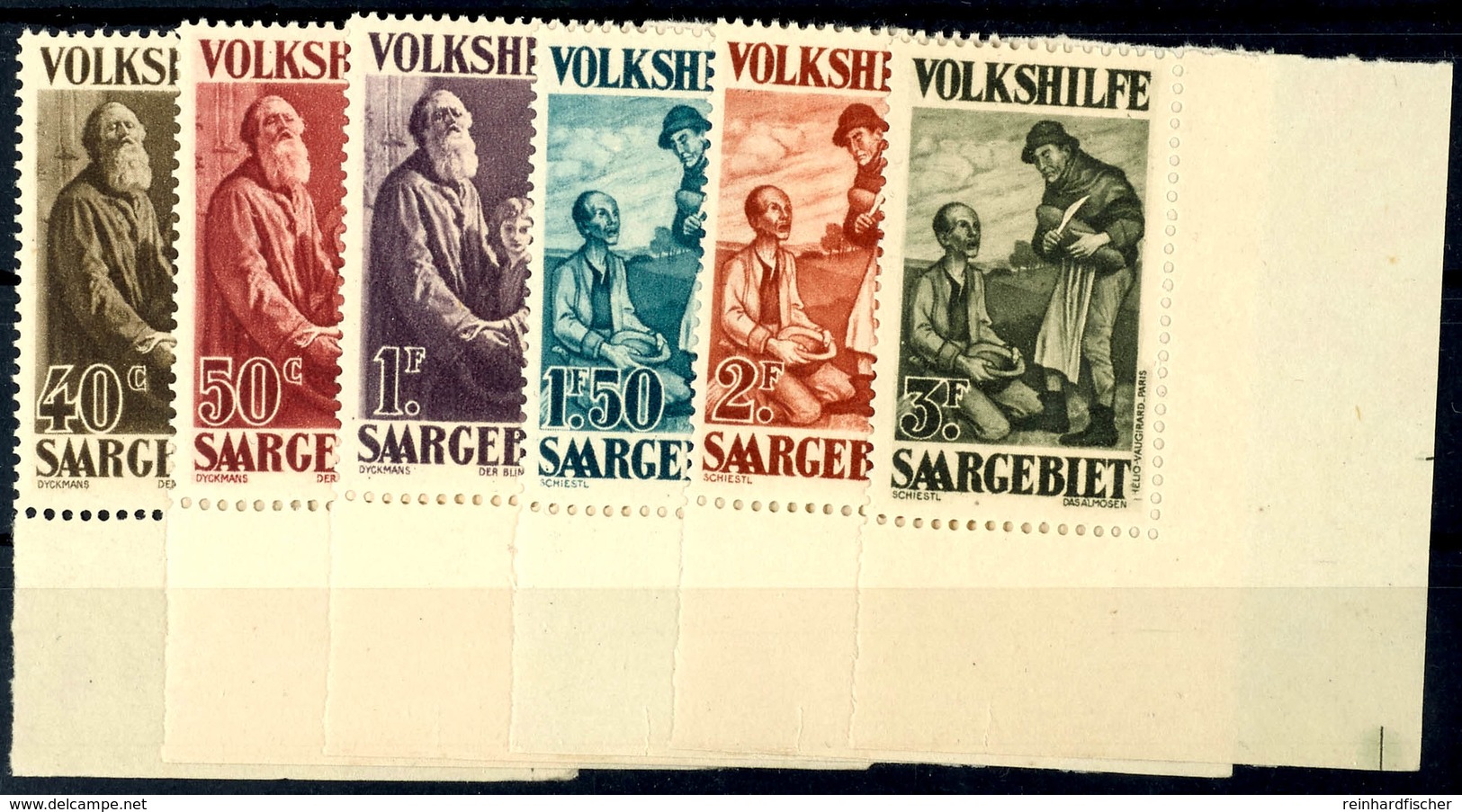 40 Cent Bis 3 Fr. Volkshilfe 1928, Kpl. Kurz-Satz Vom Eckrand Unten Rechts, Postfrisch, Mi. 232.-, Katalog: 128/33ERur * - Andere & Zonder Classificatie