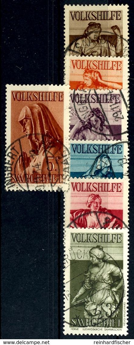 40 Cent Bis 5 Fr. "Volkshilfe 1934: Standbilder Aus Saarbrückener Kirchen", Kompletter Satz Zu 7 Werten, Gestempelt, Tad - Andere & Zonder Classificatie