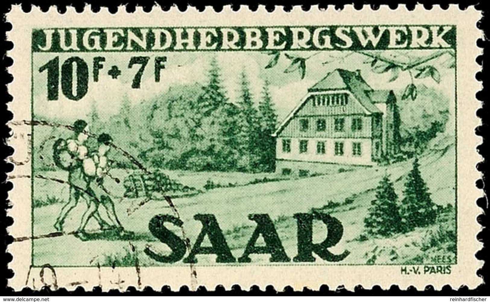 8 U. 10 Fr. Jugendherbergswerk, 8 Fr. Aus Der Rechten Unteren Bogenecke, Type I, Gestempelt, Gepr. Ney BPP Mi. 260,-, Ka - Andere & Zonder Classificatie