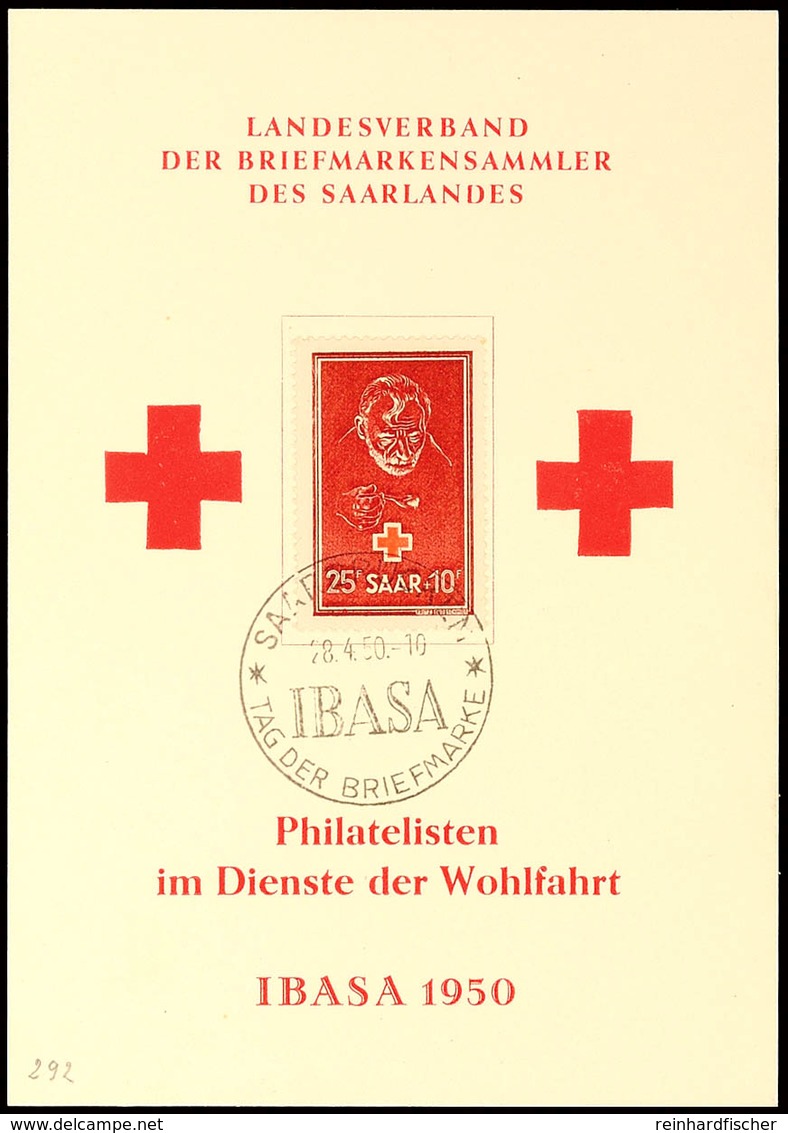 Rotes Kreuz 1950, Maximumkarten-FDC Mit IBASA-Sonderstempel, Befund Ney VP (2016) "einwandfrei", Mi. 140,-, Katalog: 292 - Andere & Zonder Classificatie