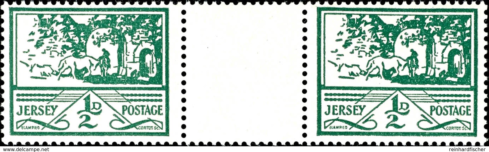 1/2 - 3 D. Landschaften Komplett In Waagerechten Paaren Mit Zwischensteg, Tadellos Postfrisch, Unsigniert, Mi. 230.-, Ka - Andere & Zonder Classificatie