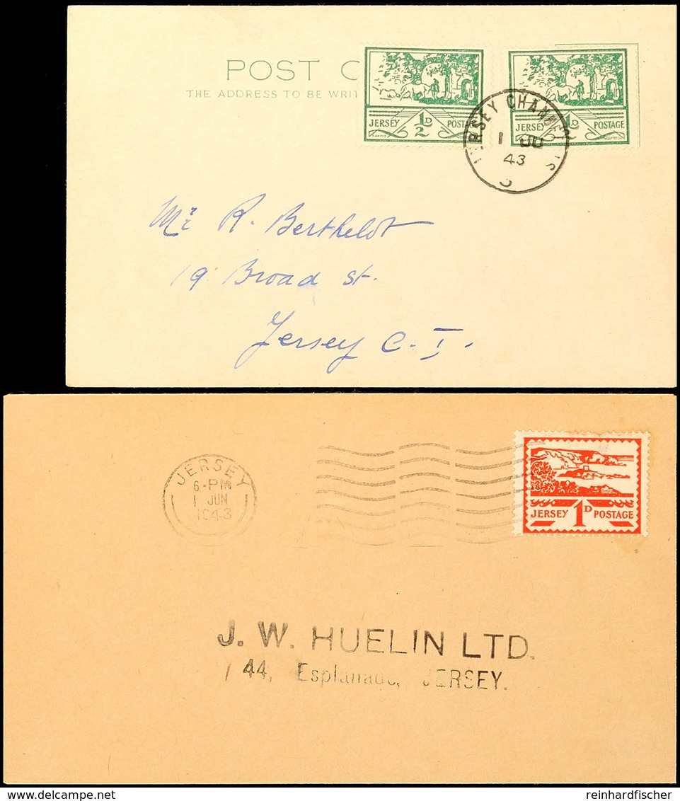 1/2 D (2) Und 1 D Jeweils Auf Drucksache Mit Ersttagstempel Vom 1.6.43, Katalog: 3/4 BF - Other & Unclassified