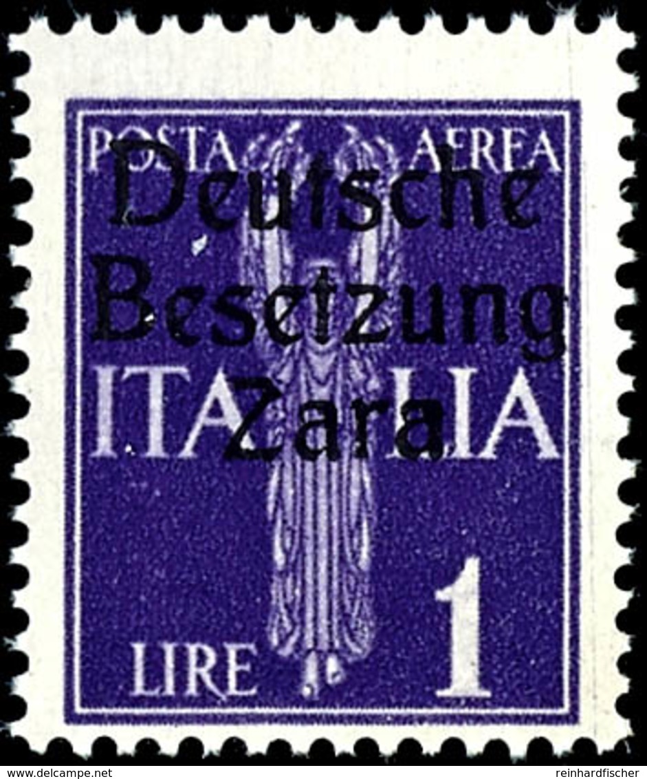 25, 50 Cmi. Und 1 L. Flugpost, Je Type II Mit Aufdruckfehler "fettes A" (PF XI, Feld 100), Postfrisch (25 Und 50 Cmi. Bo - Duitse Bez.: Zara