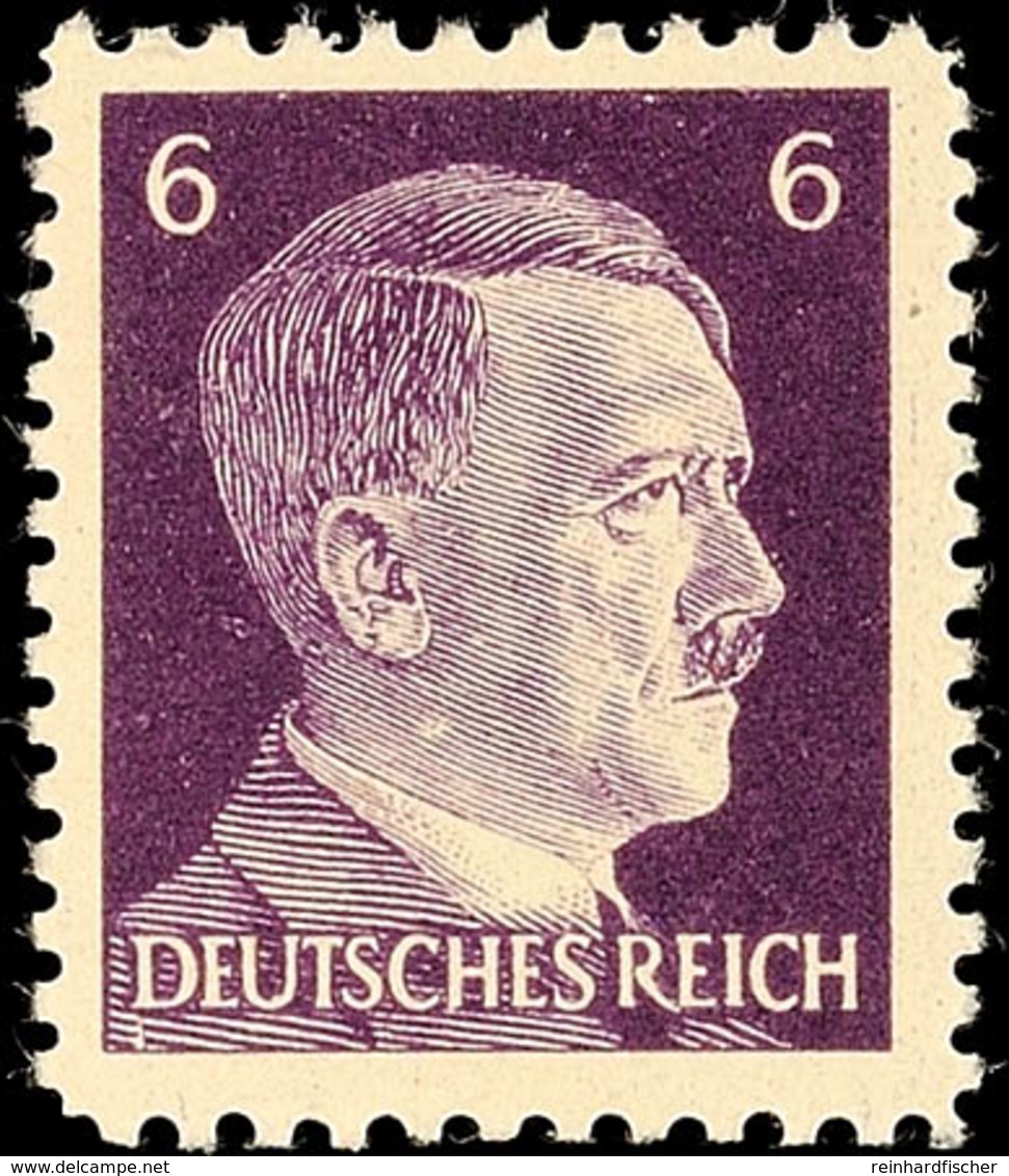 6 Pf Hitler Tadellos Postfrisch, Fotokurzbefund Pieles BPP: "einwandfrei", Mi. 65.-, Katalog: 15 ** - Andere & Zonder Classificatie